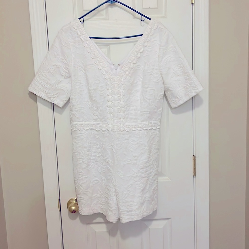 Beautiful Lilly Pulitzer White Romper, Size 12